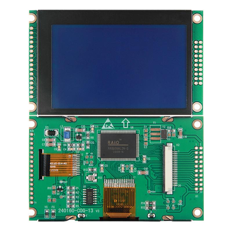 3.1寸LCD點(diǎn)陣屏幕240*160高分辨率帶中文字庫(kù)240160-COG-13